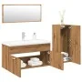 Juego de muebles baño 4 piezas madera ingeniería roble artisan by , Bathroom furniture - Ref: Foro24-3328602, Price: 289,47 €...