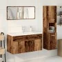 Juego de muebles de baño 4 piezas madera ingeniería envejecida by , Bathroom furniture - Ref: Foro24-3328599, Price: 316,55 €...
