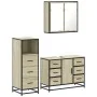 Set de muebles de baño 3 pzas madera contrachapada roble Sonoma by , Bathroom furniture - Ref: Foro24-3301021, Price: 264,51 ...