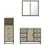 Set de muebles de baño 3 pzas madera contrachapada roble Sonoma by , Bathroom furniture - Ref: Foro24-3301021, Price: 264,51 ...