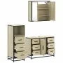 Set de muebles de baño 3 pzas madera contrachapada roble Sonoma by , Bathroom furniture - Ref: Foro24-3301021, Price: 264,51 ...