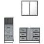 Set de muebles de baño 3 pzas madera contrachapada gris sonoma von , Badezimmermöbel - Ref: Foro24-3301023, Preis: 293,21 €, ...