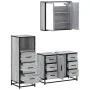 Set de muebles de baño 3 pzas madera contrachapada gris sonoma von , Badezimmermöbel - Ref: Foro24-3301023, Preis: 293,21 €, ...