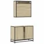 Set de muebles de baño 2 pzas madera contrachapada roble Sonoma by , Bathroom furniture - Ref: Foro24-3300941, Price: 152,07 ...