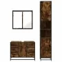 Set de muebles baño 3 pzas madera contrachapada roble ahumado von , Badezimmermöbel - Ref: Foro24-3301082, Preis: 332,24 €, R...