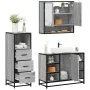 Set de muebles de baño 3 pzas madera contrachapada gris sonoma by , Bathroom furniture - Ref: Foro24-3301063, Price: 240,04 €...