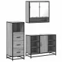 Set de muebles de baño 3 pzas madera contrachapada gris sonoma by , Bathroom furniture - Ref: Foro24-3301063, Price: 240,04 €...