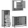 Set de muebles de baño 3 pzas madera contrachapada gris sonoma by , Bathroom furniture - Ref: Foro24-3301063, Price: 240,04 €...