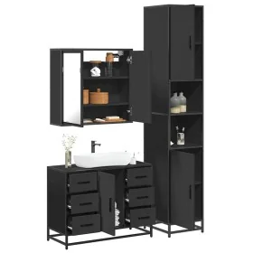 Juego de muebles de baño 3 pzas madera contrachapada negro von , Badezimmermöbel - Ref: Foro24-3301080, Preis: 343,23 €, Raba...