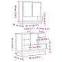 Set de muebles de baño 2 pzas madera contrachapada gris sonoma by , Bathroom furniture - Ref: Foro24-3300943, Price: 151,77 €...