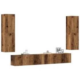 Muebles de TV de pared 4 uds madera vieja madera de ingeniería von , TV-Möbel - Ref: Foro24-3328973, Preis: 228,75 €, Rabatt: %