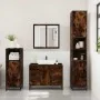 Set de muebles baño 3 pzas madera contrachapada roble ahumado by , Bathroom furniture - Ref: Foro24-3300962, Price: 264,58 €,...