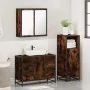 Set de muebles baño 3 pzas madera contrachapada roble ahumado by , Bathroom furniture - Ref: Foro24-3300962, Price: 264,58 €,...
