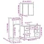 Set de muebles baño 3 pzas madera contrachapada roble ahumado by , Bathroom furniture - Ref: Foro24-3300962, Price: 264,58 €,...