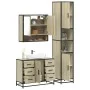 Set de muebles de baño 3 pzas madera contrachapada roble Sonoma by , Bathroom furniture - Ref: Foro24-3301111, Price: 328,64 ...