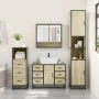 Set de muebles de baño 3 pzas madera contrachapada roble Sonoma by , Bathroom furniture - Ref: Foro24-3301111, Price: 328,64 ...