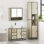Set de muebles de baño 3 pzas madera contrachapada roble Sonoma by , Bathroom furniture - Ref: Foro24-3301111, Price: 328,64 ...