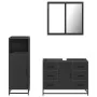 Juego de muebles de baño 3 pzas madera contrachapada negro by , Bathroom furniture - Ref: Foro24-3300960, Price: 268,63 €, Di...