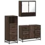 Set de muebles baño 3 pzas madera contrachapada roble marrón by , Bathroom furniture - Ref: Foro24-3301054, Price: 279,00 €, ...