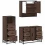Set de muebles baño 3 pzas madera contrachapada roble marrón by , Bathroom furniture - Ref: Foro24-3301054, Price: 279,00 €, ...