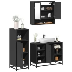 Juego de muebles de baño 3 pzas madera contrachapada negro von , Badezimmermöbel - Ref: Foro24-3301000, Preis: 226,23 €, Raba...