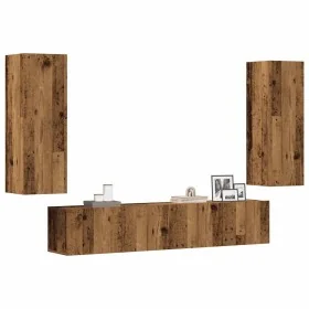 Muebles de TV de pared 4 uds madera vieja madera de ingeniería de , Muebles TV - Ref: Foro24-3328971, Precio: 172,15 €, Descu...
