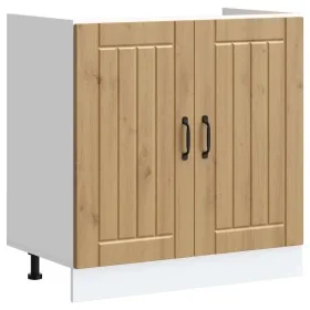 Mueble bajo para fregadero Lucca madera artesanal de roble by , Kitchen cabinets - Ref: Foro24-853696, Price: 84,12 €, Discou...