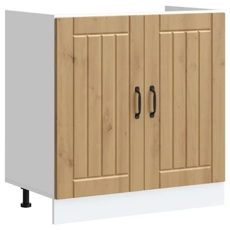 Mueble bajo para fregadero Lucca madera artesanal de roble by , Kitchen cabinets - Ref: Foro24-853696, Price: 84,12 €, Discou...