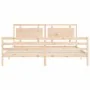 Estructura de cama con cabecero madera maciza 200x200 cm de vidaXL, Camas y somieres - Ref: Foro24-3194071, Precio: 174,94 €,...