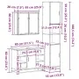 Set de muebles baño 3 pzas madera contrachapada roble marrón von , Badezimmermöbel - Ref: Foro24-3301094, Preis: 264,22 €, Ra...