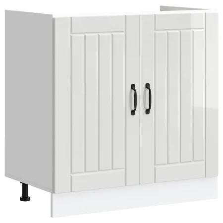 Mueble bajo fregadero Lucca blanca de alto brillo de , Armarios de cocina - Ref: Foro24-853689, Precio: 84,64 €, Descuento: %