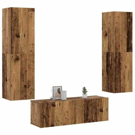 Muebles de TV de pared 3 uds madera vieja madera de ingeniería by , TV Furniture - Ref: Foro24-3328965, Price: 173,85 €, Disc...
