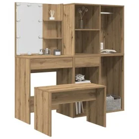Juego de tocador con LED madera artesanal de roble von , Schlafzimmermöbel-Sets - Ref: Foro24-3329182, Preis: 264,49 €, Rabat...