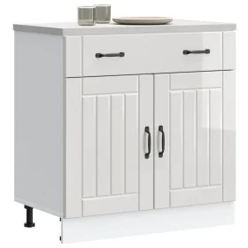 Mueble bajo de cocina Lucca blanca de alto brillo by , Kitchen cabinets - Ref: Foro24-853739, Price: 109,93 €, Discount: %
