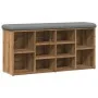 Banco zapatero madera de ingeniería roble artesanal 102x32x50cm von , Bänke für Hallen und Lager - Ref: Foro24-857626, Preis:...