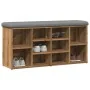 Banco zapatero madera de ingeniería roble artesanal 102x32x50cm von , Bänke für Hallen und Lager - Ref: Foro24-857626, Preis:...