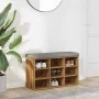 Banco zapatero madera de ingeniería roble artisan 82x32x50 cm by , Benches for halls and storage - Ref: Foro24-857624, Price:...