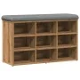 Banco zapatero madera de ingeniería roble artisan 82x32x50 cm by , Benches for halls and storage - Ref: Foro24-857624, Price:...