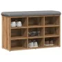 Banco zapatero madera de ingeniería roble artisan 82x32x50 cm by , Benches for halls and storage - Ref: Foro24-857624, Price:...