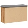 Banco zapatero madera de ingeniería roble artisan 82x32x50 cm by , Benches for halls and storage - Ref: Foro24-857624, Price:...