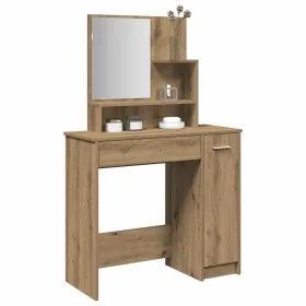 Tocador con espejo roble artisan 86,5x35x136 cm by , Bedroom Dressers - Ref: Foro24-857010, Price: 96,44 €, Discount: %