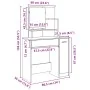 Tocador con espejo roble artisan 86,5x35x136 cm de , Tocadores para dormitorios - Ref: Foro24-857010, Precio: 96,44 €, Descue...