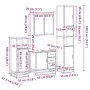 Set de muebles de baño 4 pzas madera contrachapada gris sonoma von , Badezimmermöbel - Ref: Foro24-3301198, Preis: 441,11 €, ...