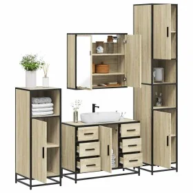 Juego de muebles de baño 4 pzas contrachapada roble sonoma by , Bathroom furniture - Ref: Foro24-3301201, Price: 438,18 €, Di...