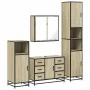 Juego de muebles de baño 4 pzas contrachapada roble sonoma by , Bathroom furniture - Ref: Foro24-3301201, Price: 444,81 €, Di...