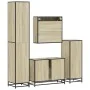 Juego de muebles de baño 4 pzas contrachapada roble sonoma by , Bathroom furniture - Ref: Foro24-3301201, Price: 444,81 €, Di...