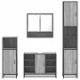 Set de muebles de baño 4 pzas madera contrachapada gris sonoma de , Muebles de baño - Ref: Foro24-3301243, Precio: 415,59 €, ...