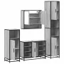 Set de muebles de baño 4 pzas madera contrachapada gris sonoma de , Muebles de baño - Ref: Foro24-3301243, Precio: 415,59 €, ...