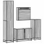 Set de muebles de baño 4 pzas madera contrachapada gris sonoma de , Muebles de baño - Ref: Foro24-3301243, Precio: 415,59 €, ...
