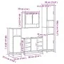 Set de muebles de baño 4 pzas madera contrachapada gris sonoma de , Muebles de baño - Ref: Foro24-3301243, Precio: 415,59 €, ...